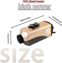 Load image into Gallery viewer, 7kW Diesel Heater 12V All in One Water Air Heating for RVs, Trucks,Ships | Diesel Water Heater With LCD Display,RV Water Heater，Engine preheating，4 water heating modes with water constant temperature
