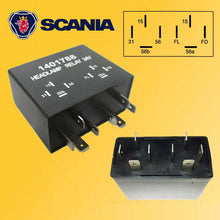 Load image into Gallery viewer, SCANIA Truck Headlamp Relay 1327013, 1401788, 1504270, 1902698   8P/24V
